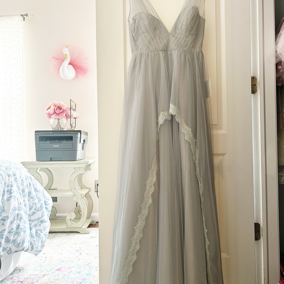 NWT Watters French blue ball gown - Picture 4 of 10